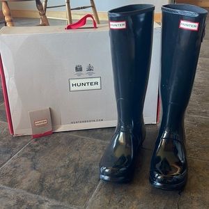 Tall Black Hunter Boots